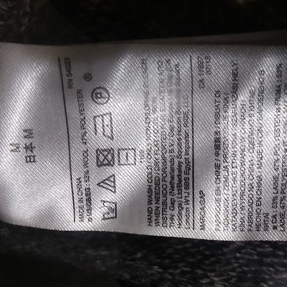 GAP Gray Cable Knit Sweater Dress Sz M - Picture 5 of 9